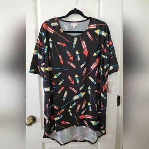 LULAROE  ' IRMA'  *FIREWORKS* PRINT Womens‎ TUNIC Multicolor Size M